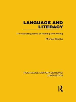 cover image of Language and Literacy (RLE Linguistics C